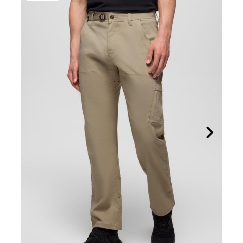 Prana Stretch Zion Pants Men's XXL Hiking Climbing Quick Dry Cargo Beige Tan
